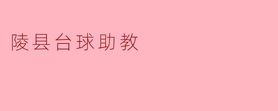陵县的台球助教主要负责哪些方面的工作？****