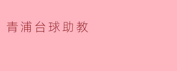### 青浦台球助教:开启台球梦想的新旅程