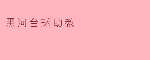 ### 黑河台球助教:启航梦想的助推器