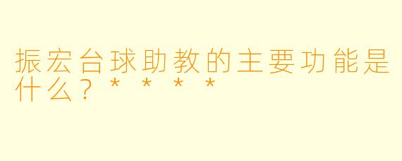 振宏台球助教的主要功能是什么?****
