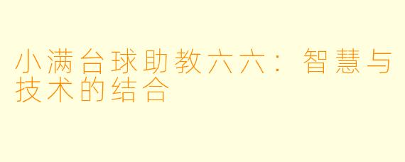 小满台球助教六六：智慧与技术的结合