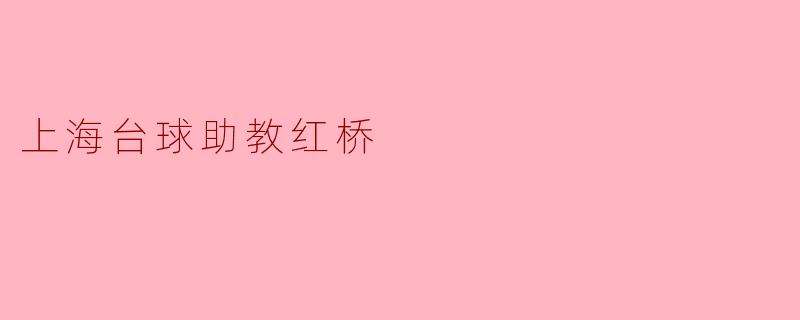 上海台球助教红桥