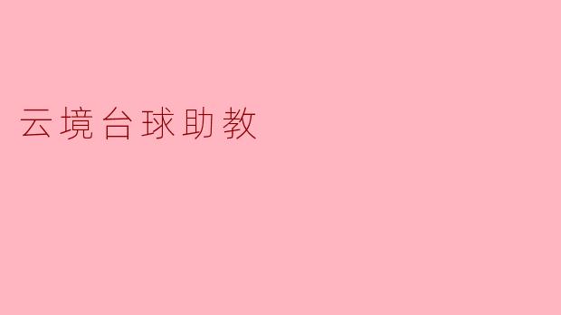 云境台球助教