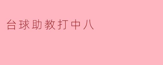台球助教打中八