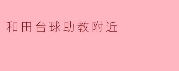 和田附近有没有好的台球助教推荐？  