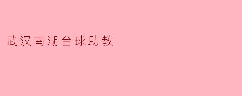 武汉南湖台球助教