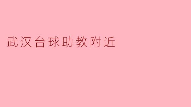 武汉台球助教附近