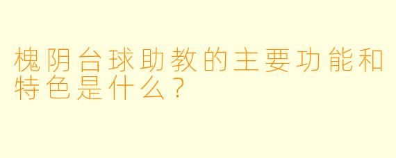 槐阴台球助教的主要功能和特色是什么?
