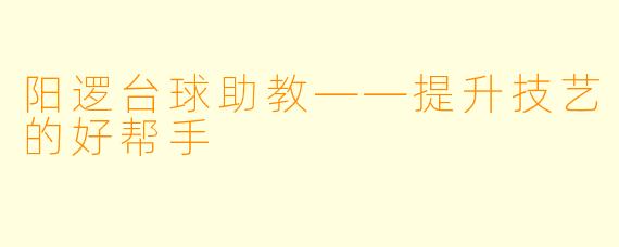 阳逻台球助教——提升技艺的好帮手