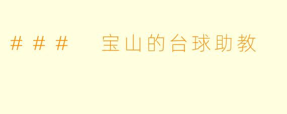 ### 宝山的台球助教