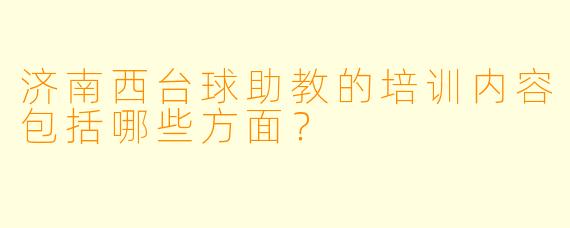 济南西台球助教的培训内容包括哪些方面？