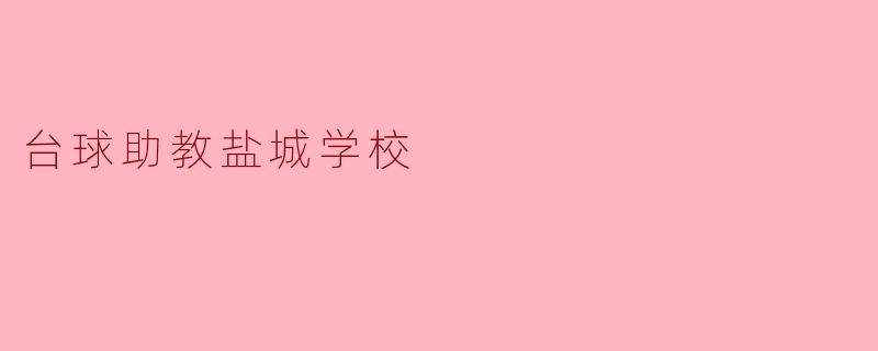### 台球助教盐城学校的成长之路