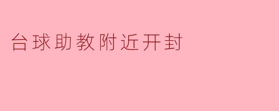 台球助教附近开封