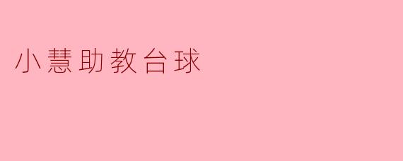 小慧助教台球的主要功能是什么？****