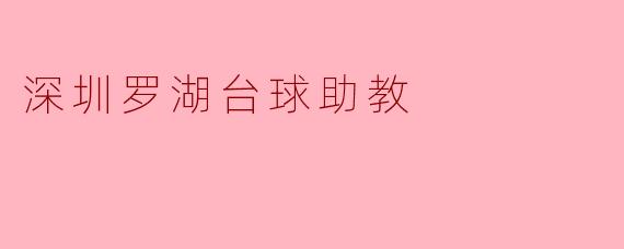 深圳罗湖台球助教