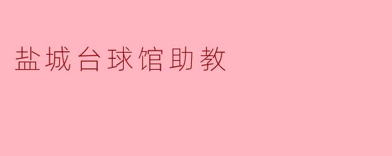 盐城的台球馆助教主要负责哪些工作？**
