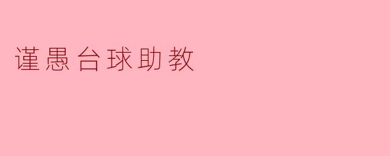 谨愚台球助教:提升台球技艺的得力助手