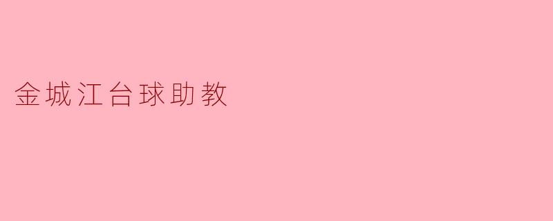 金城江的台球助教主要负责什么工作？