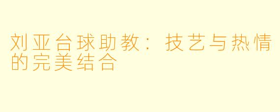 刘亚台球助教：技艺与热情的完美结合
