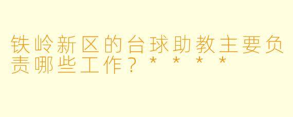 铁岭新区的台球助教主要负责哪些工作?****