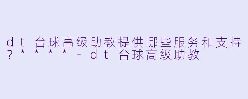 dt台球高级助教提供哪些服务和支持？****