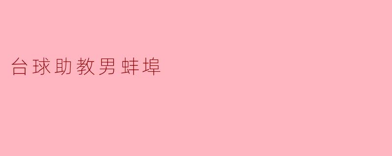 台球助教男蚌埠:激情与技巧的结合