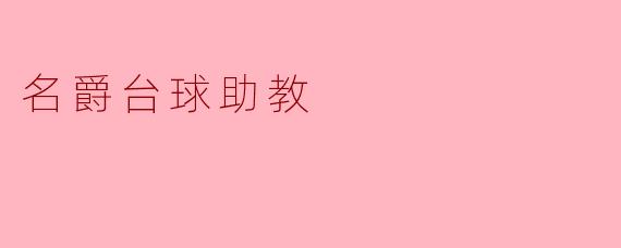 名爵台球助教