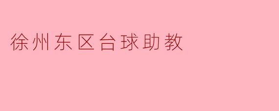 徐州东区台球助教