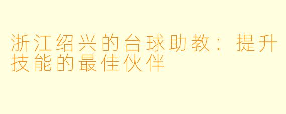 浙江绍兴的台球助教:提升技能的最佳伙伴
