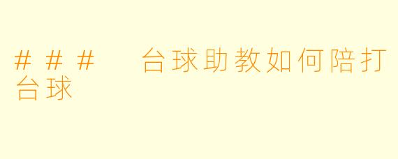 ### 台球助教如何陪打台球
