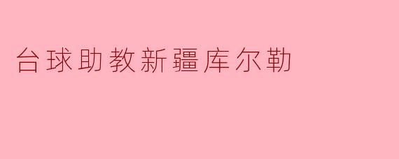 台球助教新疆库尔勒