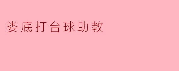 娄底打台球助教