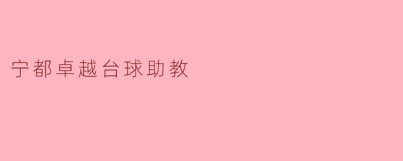 宁都卓越台球助教