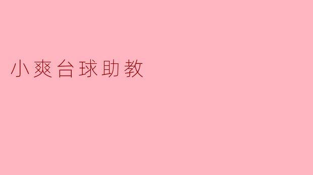 小爽台球助教