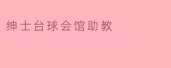 绅士台球会馆助教