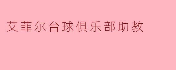 艾菲尔台球俱乐部助教