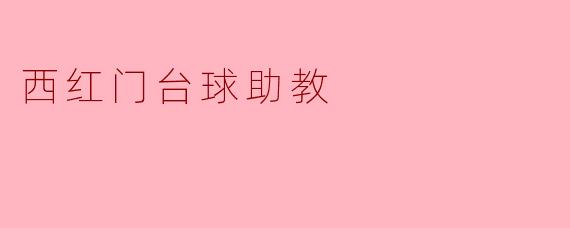 西红门台球助教的主要职责是什么?****