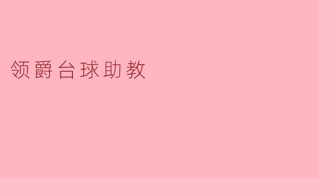 ### 领爵台球助教:提升技艺的新伙伴