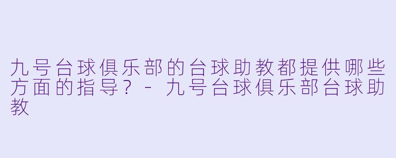 九号台球俱乐部的台球助教都提供哪些方面的指导？