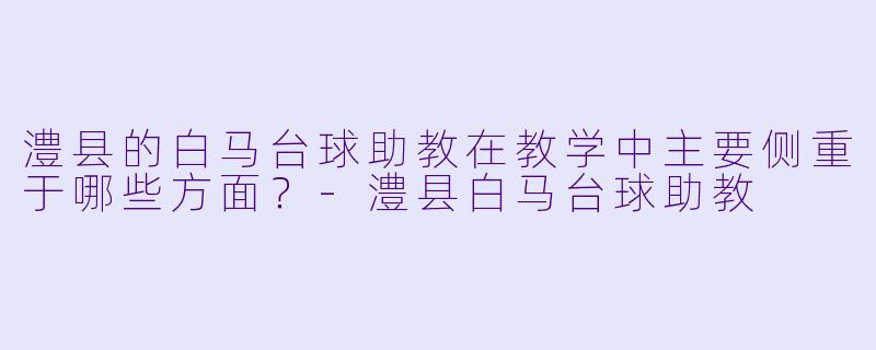 澧县的白马台球助教在教学中主要侧重于哪些方面？