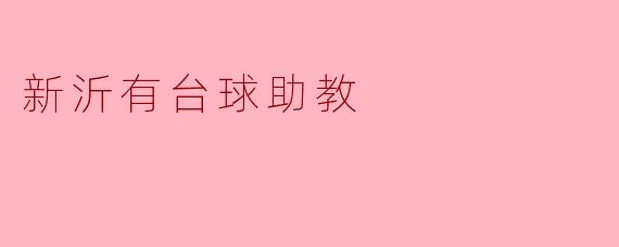### 新沂有台球助教:提升技艺的新选择