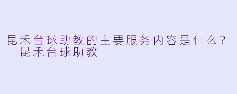 昆禾台球助教的主要服务内容是什么？