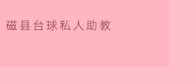 在磁县找私人台球助教,一般能提供哪些针对性的教学服务?