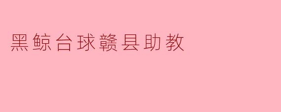 黑鲸台球赣县助教