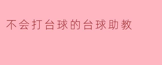 不会打台球的台球助教