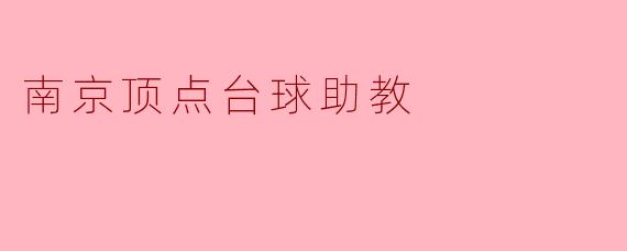 南京顶点台球助教的主要服务内容是什么？