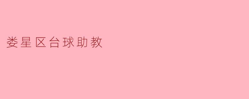 娄星区台球助教