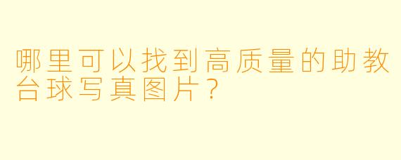 哪里可以找到高质量的助教台球写真图片？