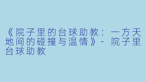 《院子里的台球助教：一方天地间的碰撞与温情》-院子里台球助教
