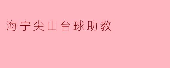 海宁尖山台球助教